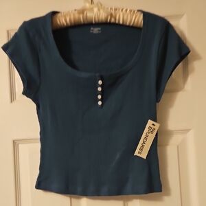 No Boundaries Women's Blue Top